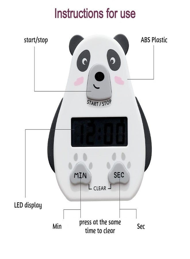 BGVM Digital Kitchen Timer with On/Off Switch, Magnetic Digital Stopwatch with Big Digits & Loud Alarm - Easy-to-Read Timer for Cooking, Baking, and More (White) - Image 3